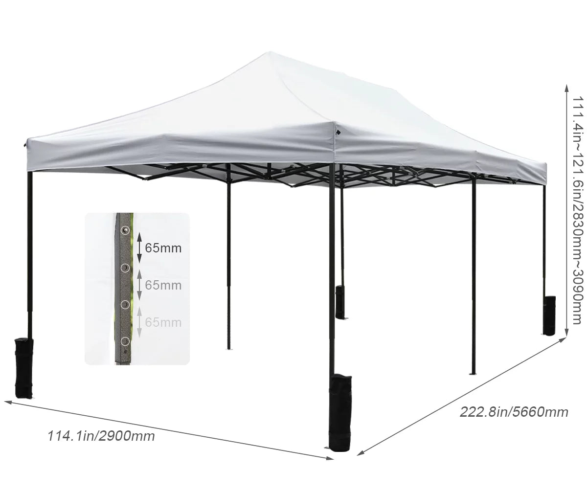 10x20 Pop Up Canopy Tent with Backpack Bag E3318
