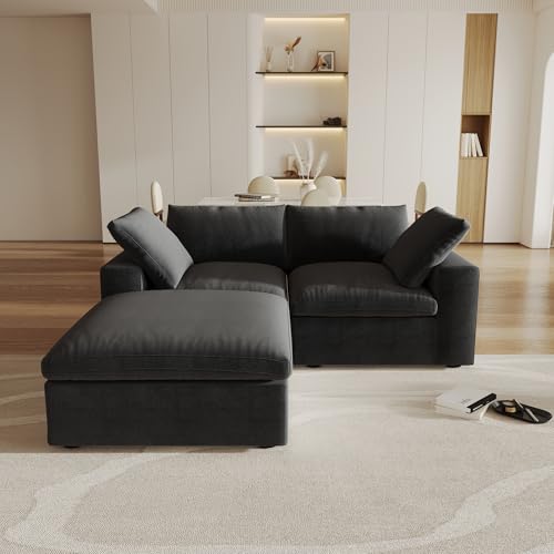 Khaki 6 Seater Oversized Modular Sectional Sofa with Storage Ottomans O380215