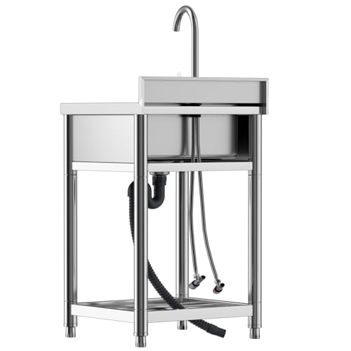 Stainless Steel Single Bowl Kitchen Sink with Faucet R221