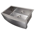 33 in. Farmhouse Apron Mount Single Bowl Stainless Steel Kitchen Sink with Bottom Grid G102581