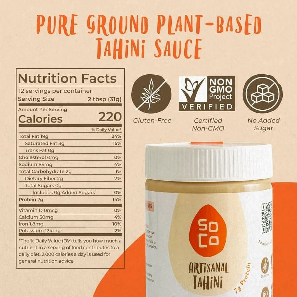 Tahini Paste, 13.4 oz, Pack of 2 F2738