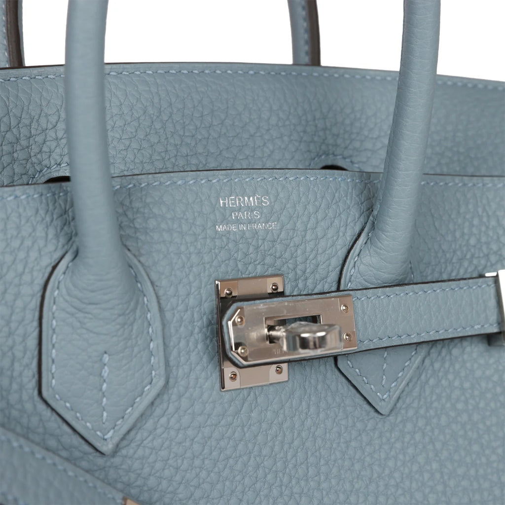 Bleu Lin Togo Palladium Hardware Handbag K64022