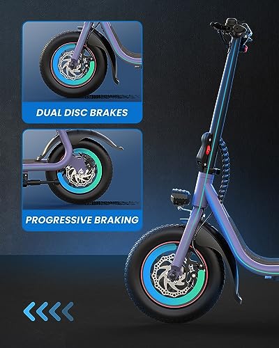 Electric Scooter with Seat, 450W Motor, Foldable J6085