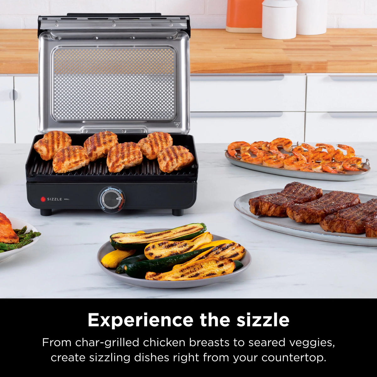 Smokeless Indoor Grill with Nonstick Grill Plate C27321