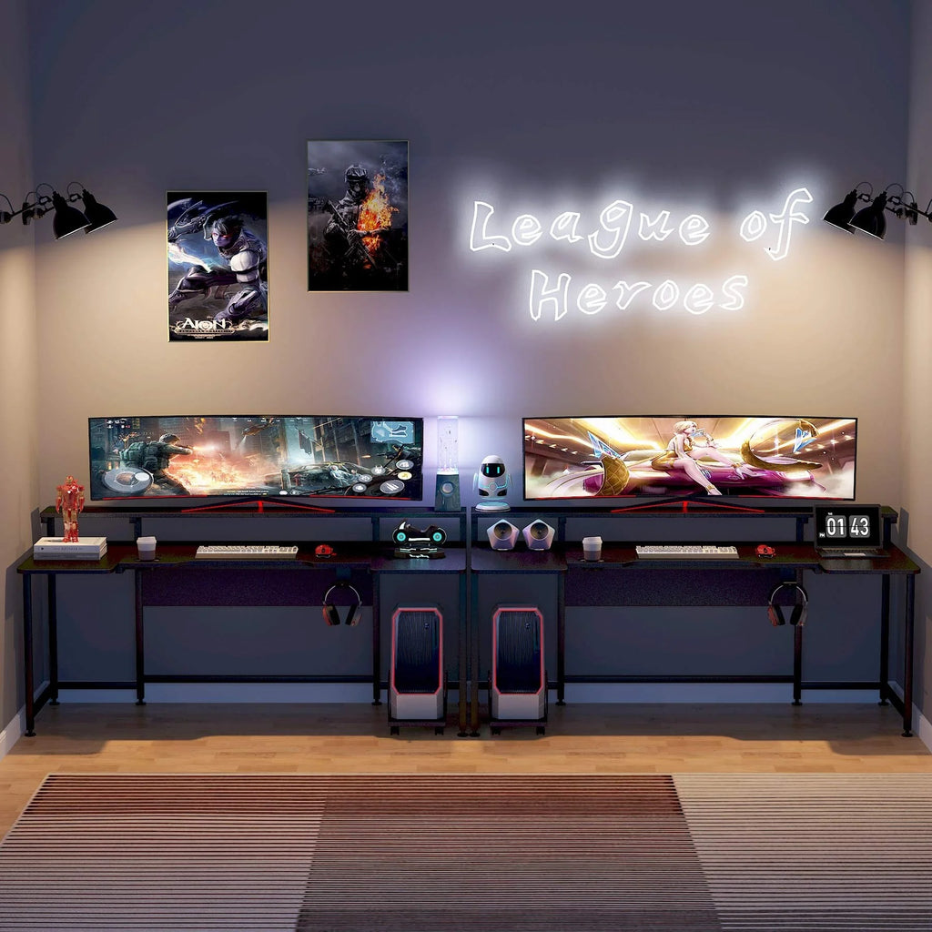 U Shaped Computer Desk with Hutch Z484