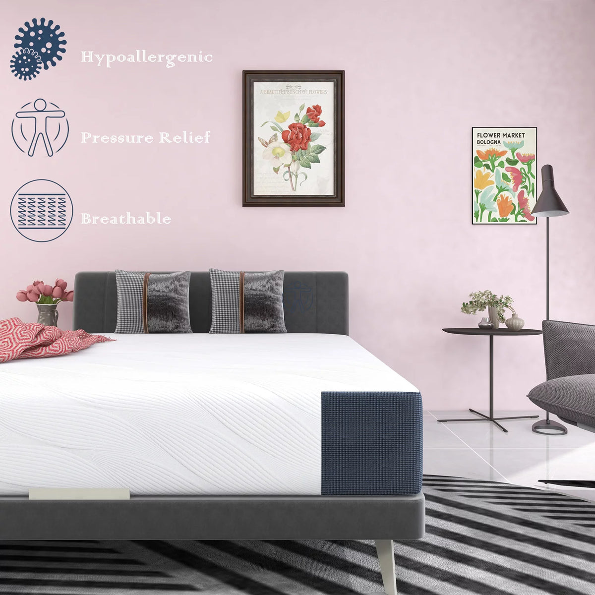 King Size Hybrid Memory Foam Mattress W720