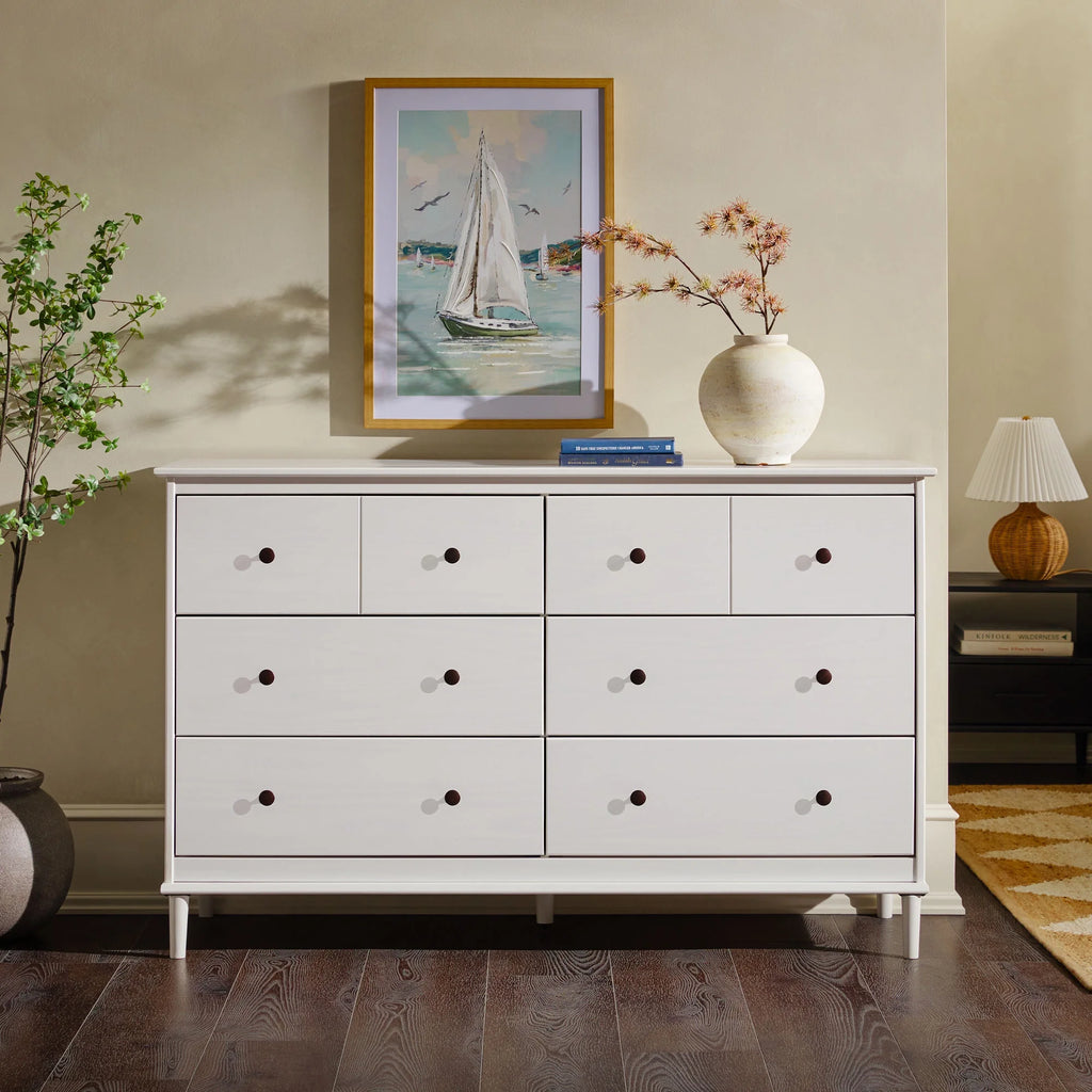 Walnut 6-Drawer Solid Wood Dresser S44958