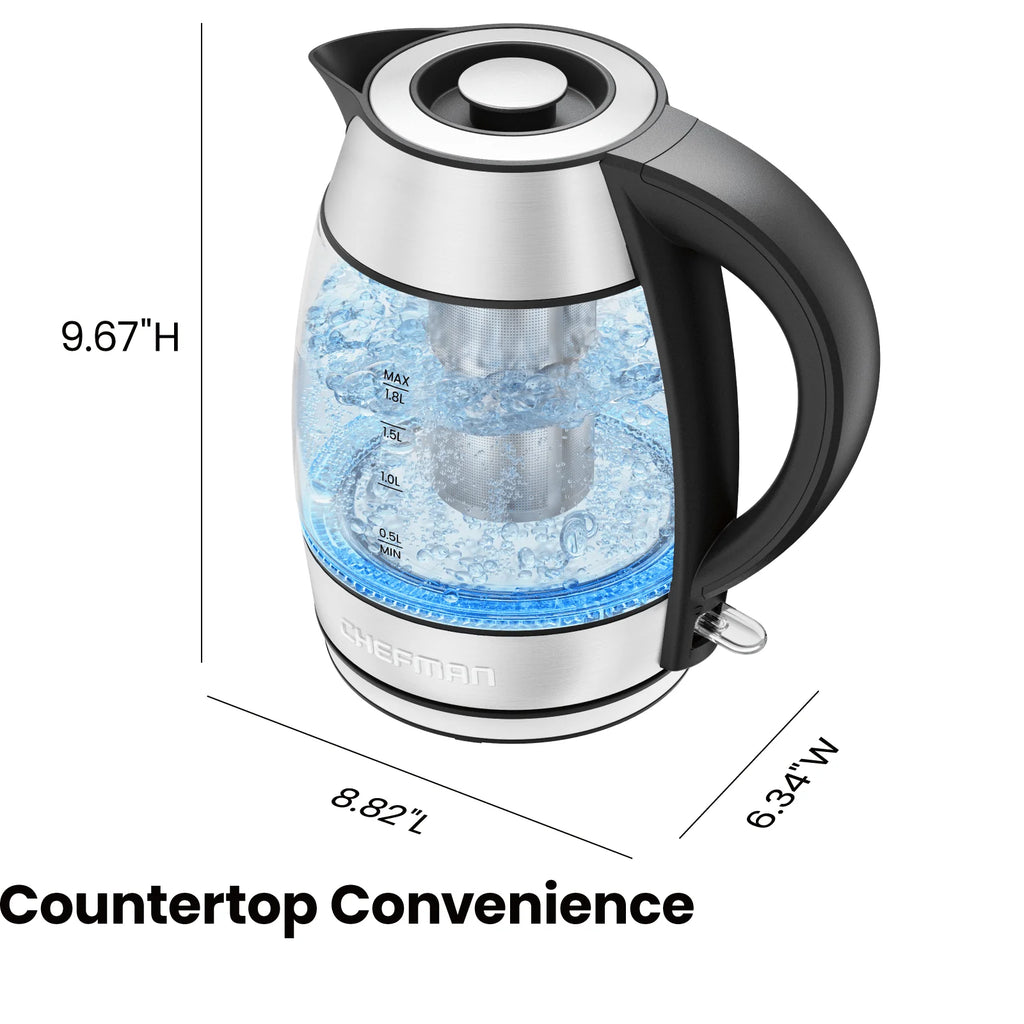 1.8L Electric Glass Kettle with Tea Infuser Z3553