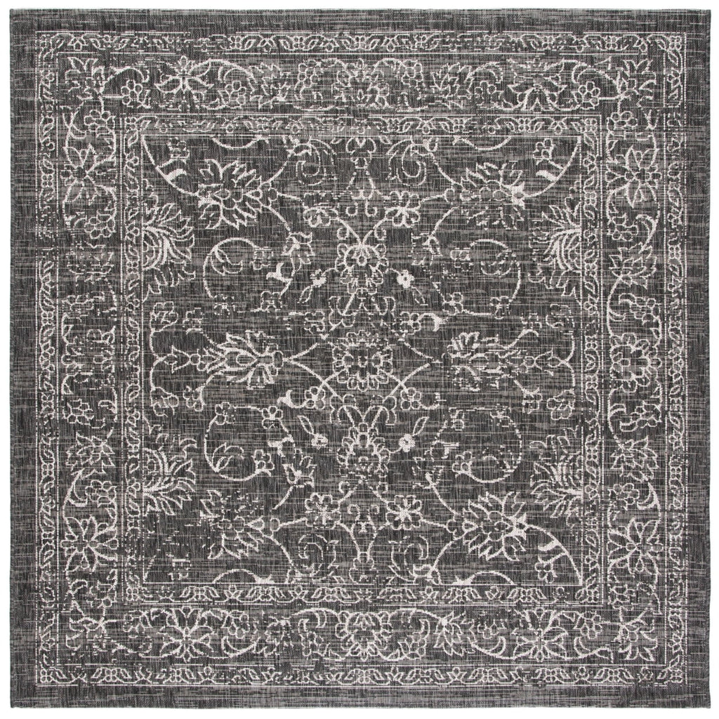 Black Ivory Round Indoor/Outdoor Area Rug N500009