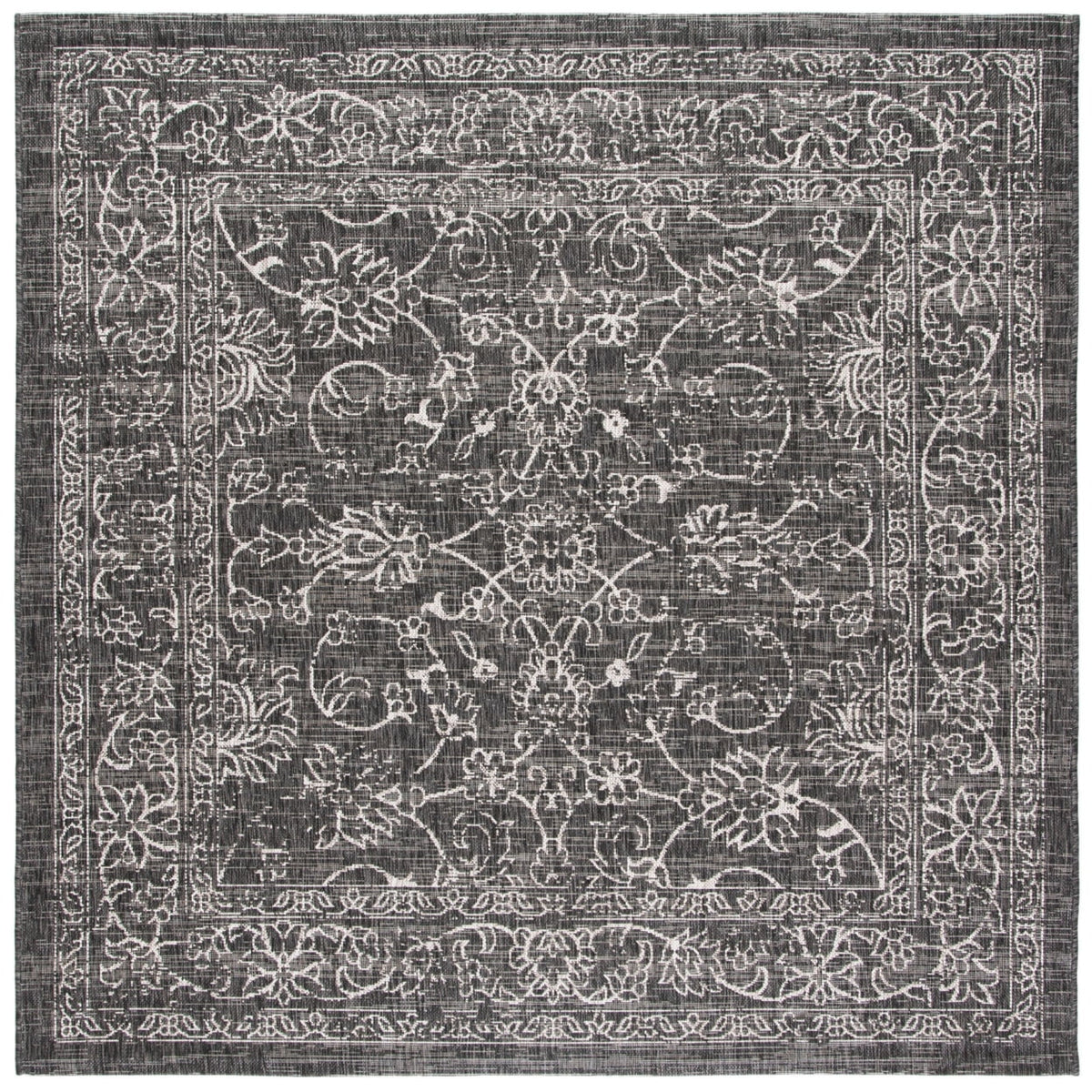 Black Ivory Round Indoor/Outdoor Area Rug N500009