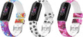Silicone Floral Painted Sports Bands Replacement for Fitness Tracker M9849