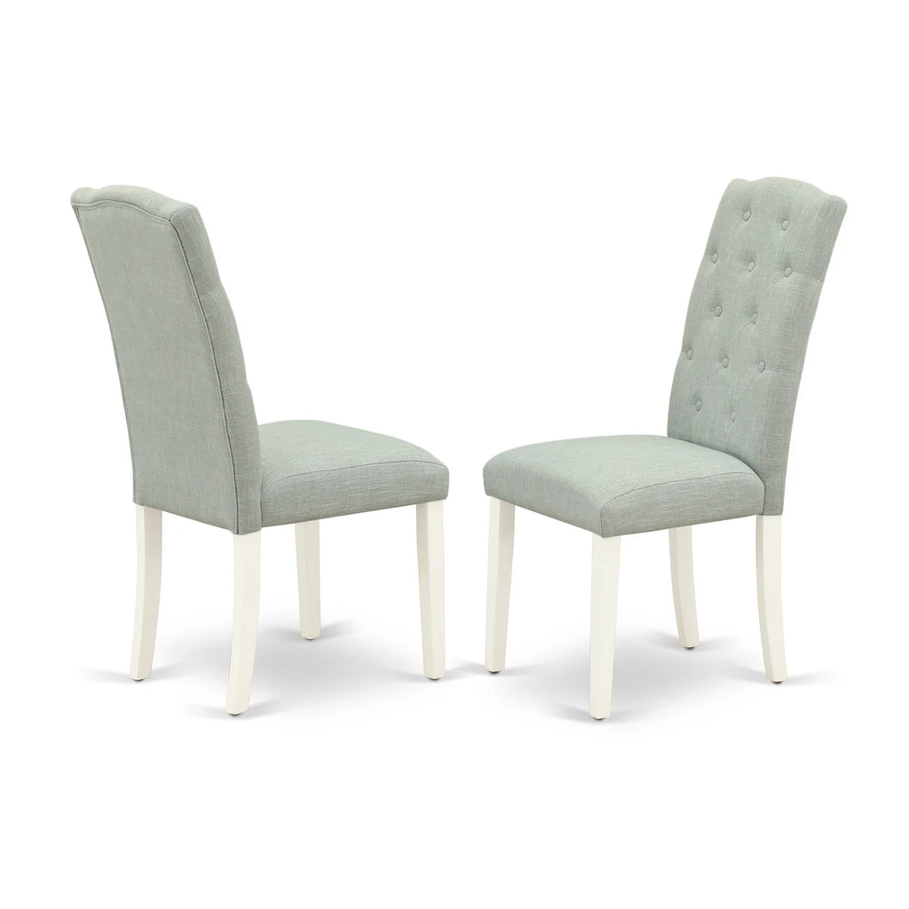 7 Piece Dining Table Set with 6 Padded Chairs U455