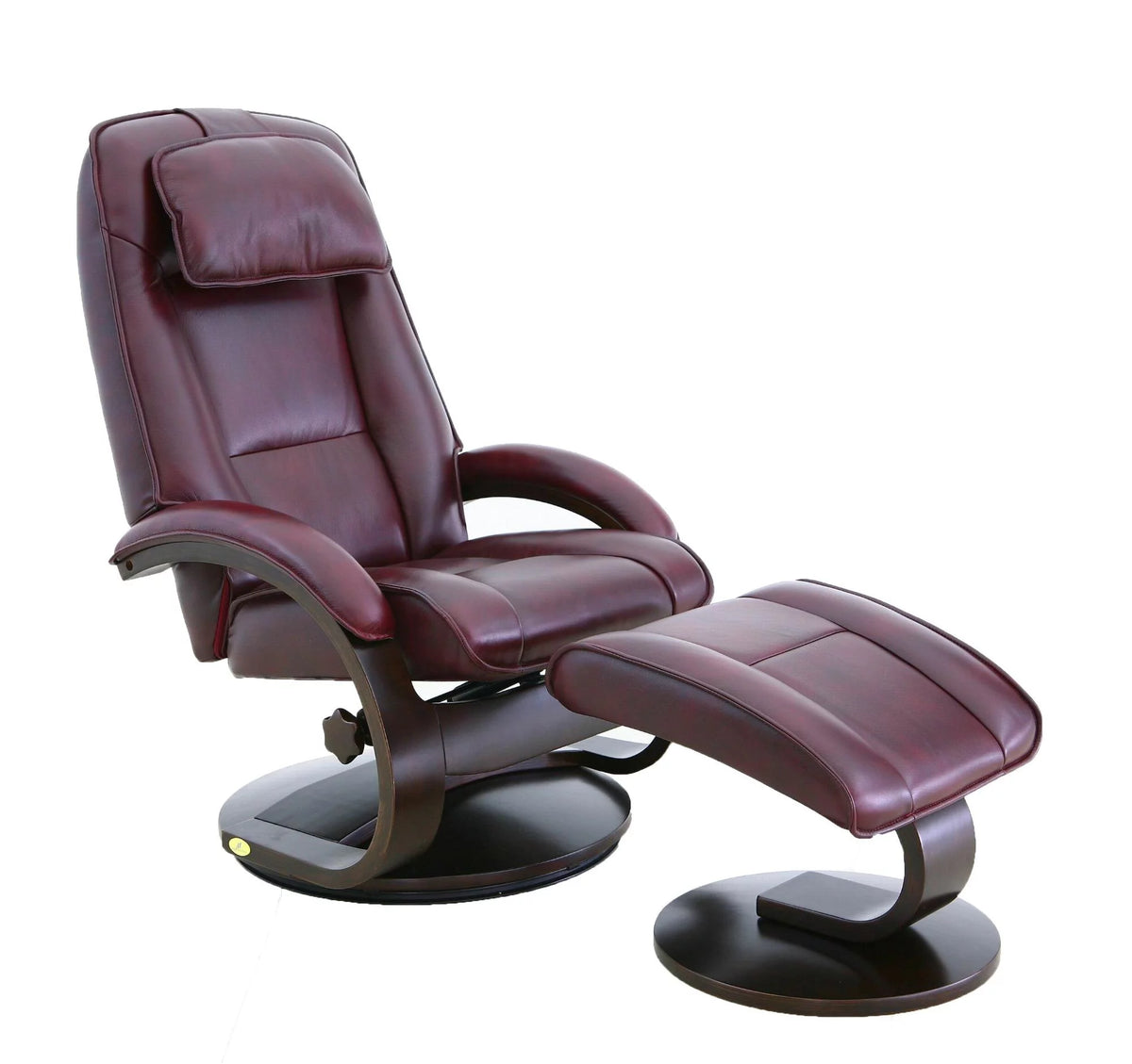 Merlot Red Recliner Chair with Ottoman A709156