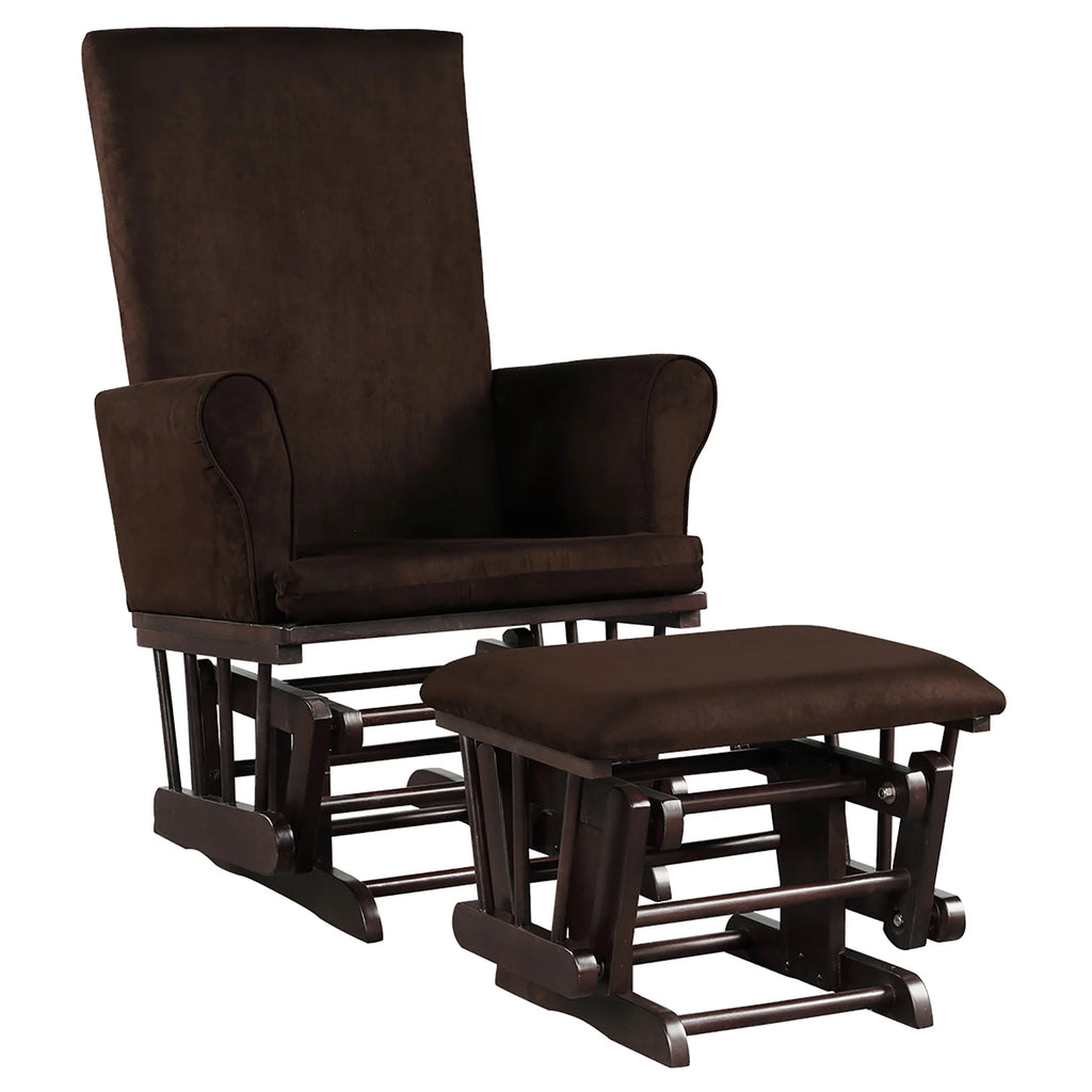 Pink Rocking Chair and Ottoman Set with Cushion L359