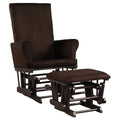 Pink Rocking Chair and Ottoman Set with Cushion L359