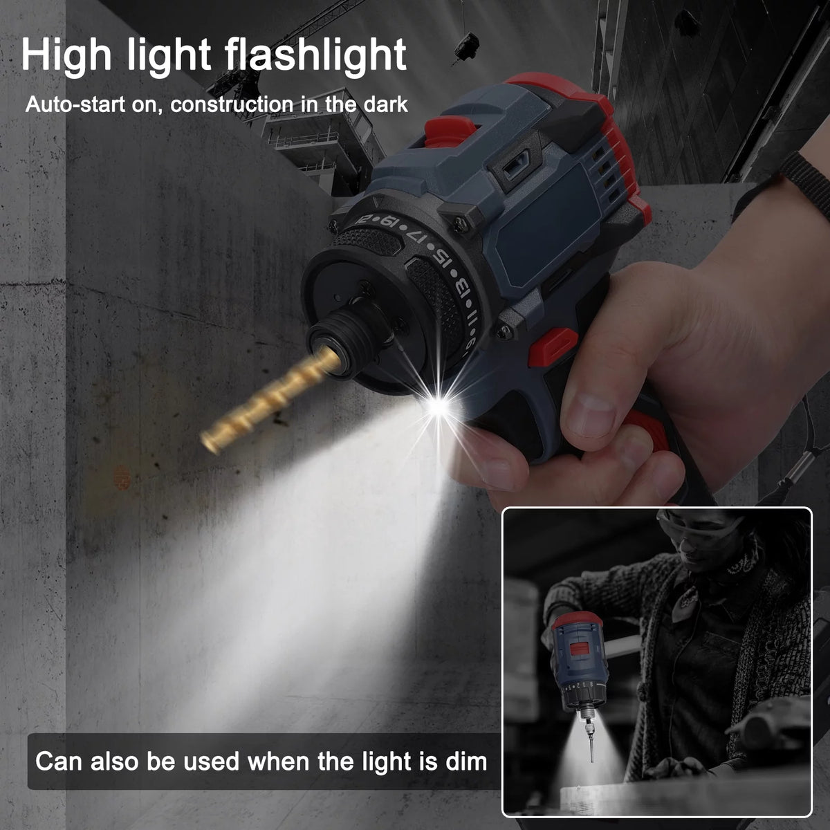 21V Brushless Motor Electric Screwdriver 55Nm Torque F228