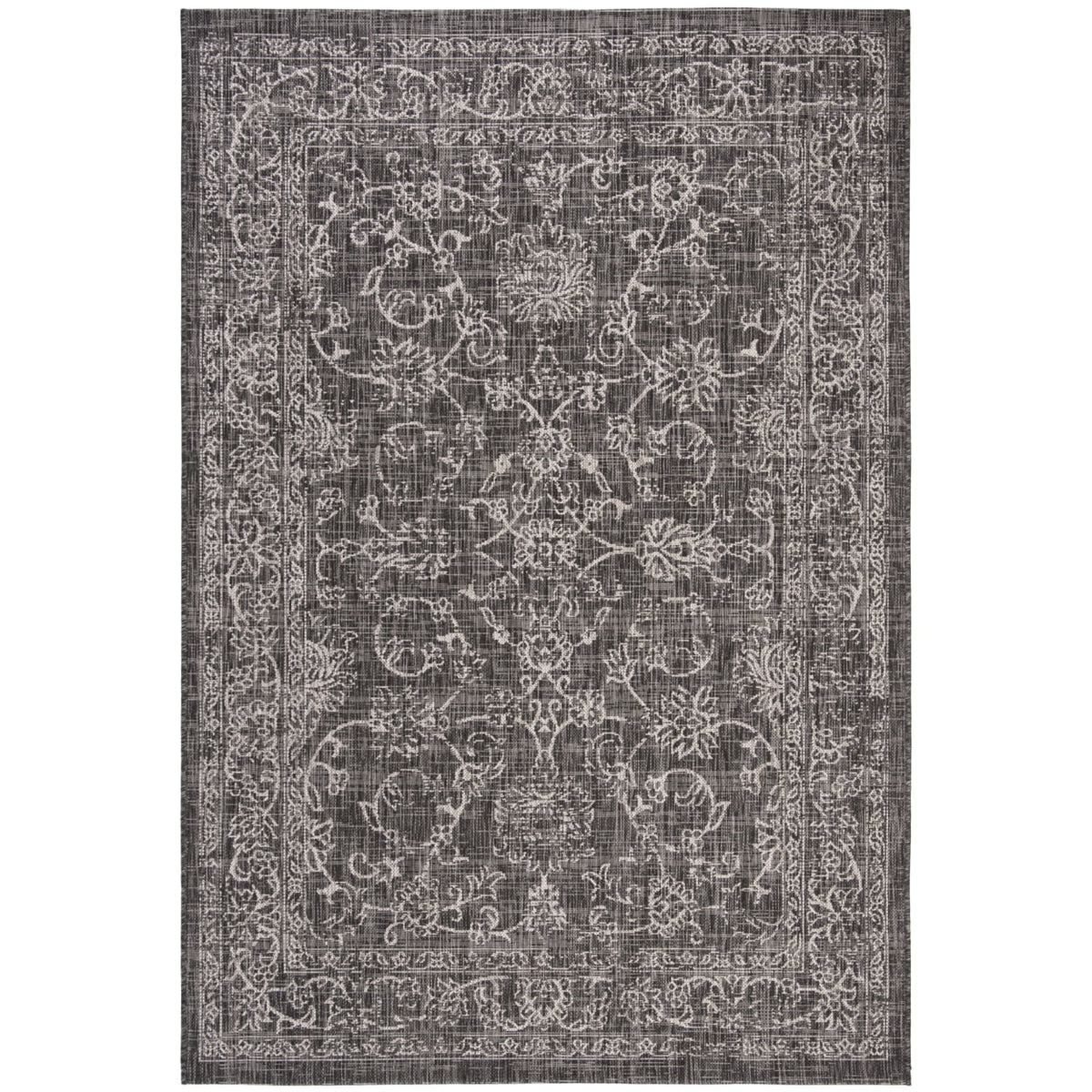 Black Ivory Round Indoor/Outdoor Area Rug N500009