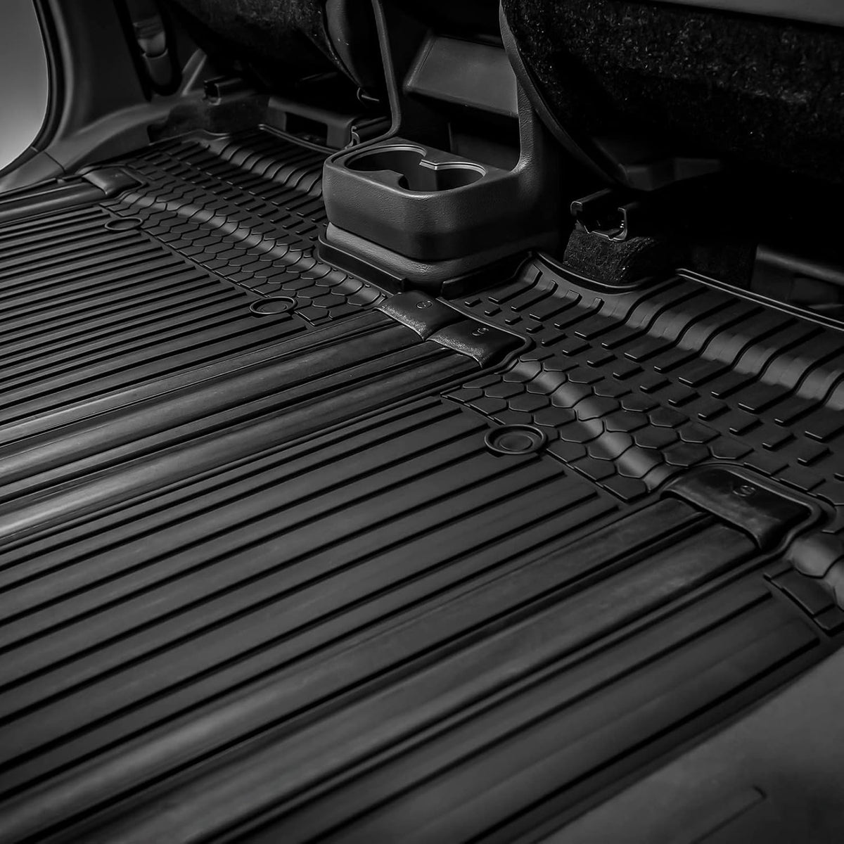 3W Floor Mats Compatible for Toyota Sienna (2021-2022) 8 Seat TPE All Weather Custom Fit Floor Liner for Toyota Sienna 1st, 2nd and 3rd Row Full Set Car Liners, Black ( Not for 7 Seat) P460485
