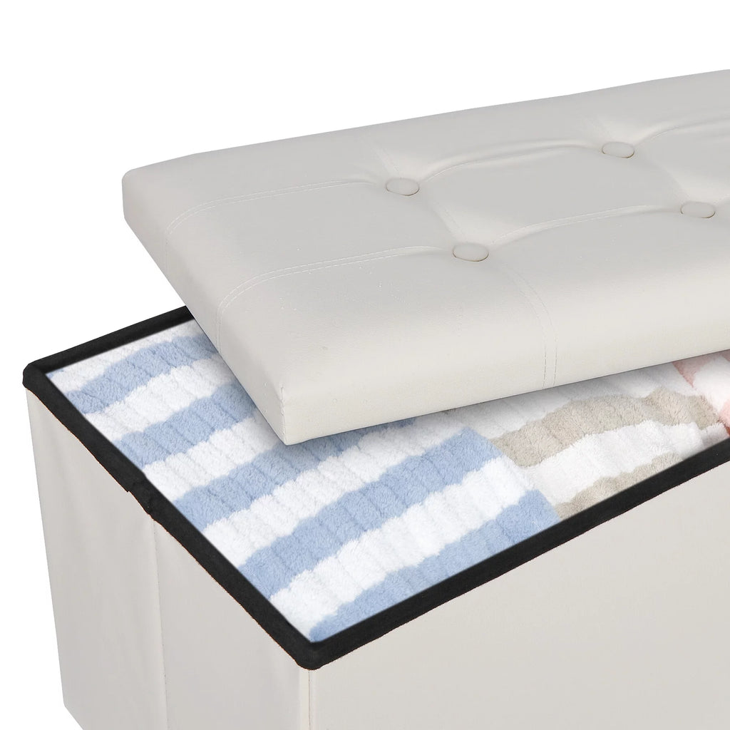 30'' Leather Storage Ottoman Bench M660314