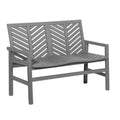 Grey Wash Acacia Wood Outdoor Loveseat M61946