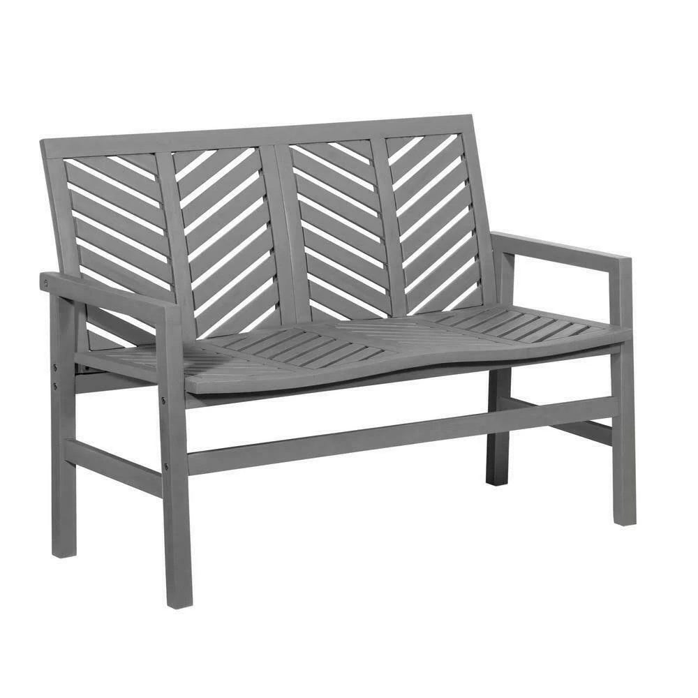 Grey Wash Acacia Wood Outdoor Loveseat M61946