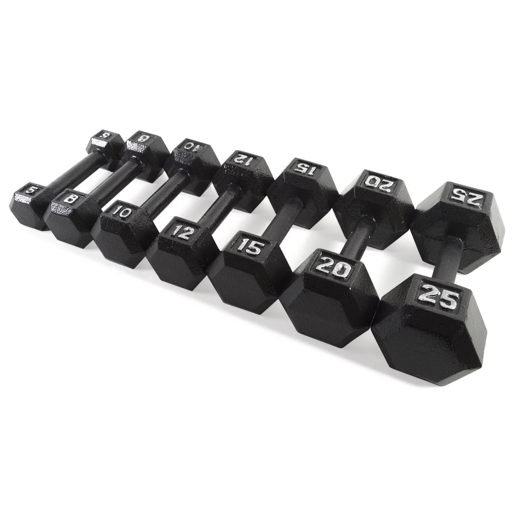 CAP CAST IRON HEX DUMBBELL, BLACK, Single H3584