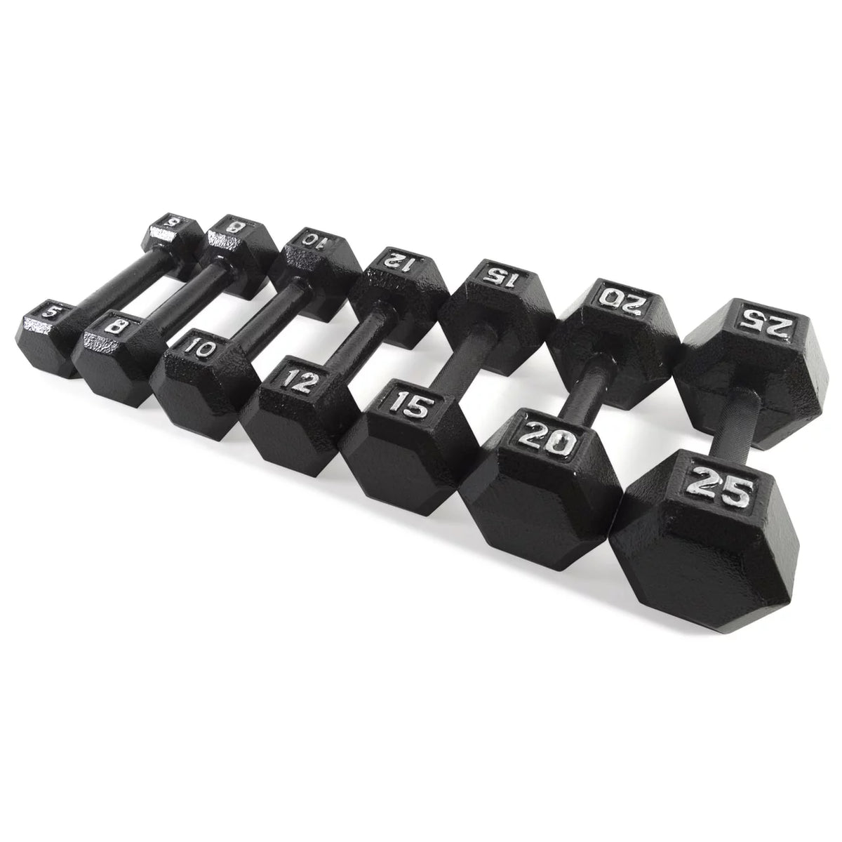 CAP CAST IRON HEX DUMBBELL, BLACK, Single H3584