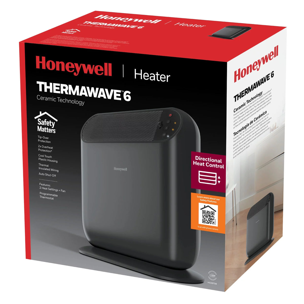 Ceramic Personal Heater Black D7763
