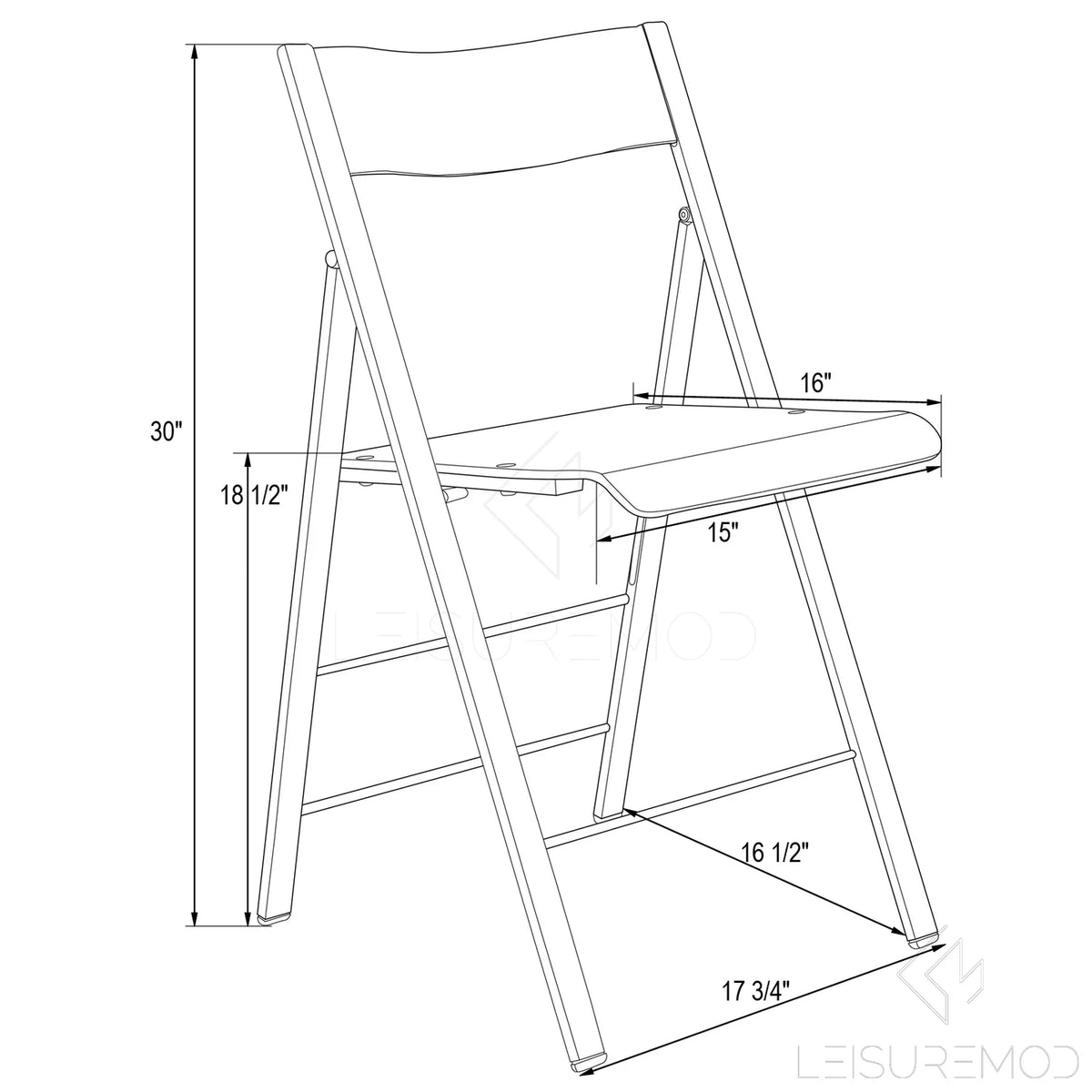 Modern Acrylic Folding Chair F112