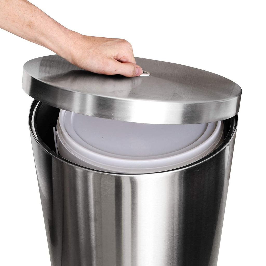 Stainless Steel Floor Stand Wipe Dispenser with Built-in Trash Can N399