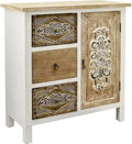 Carved Wood Sideboard with 5 Drawers Y8601
