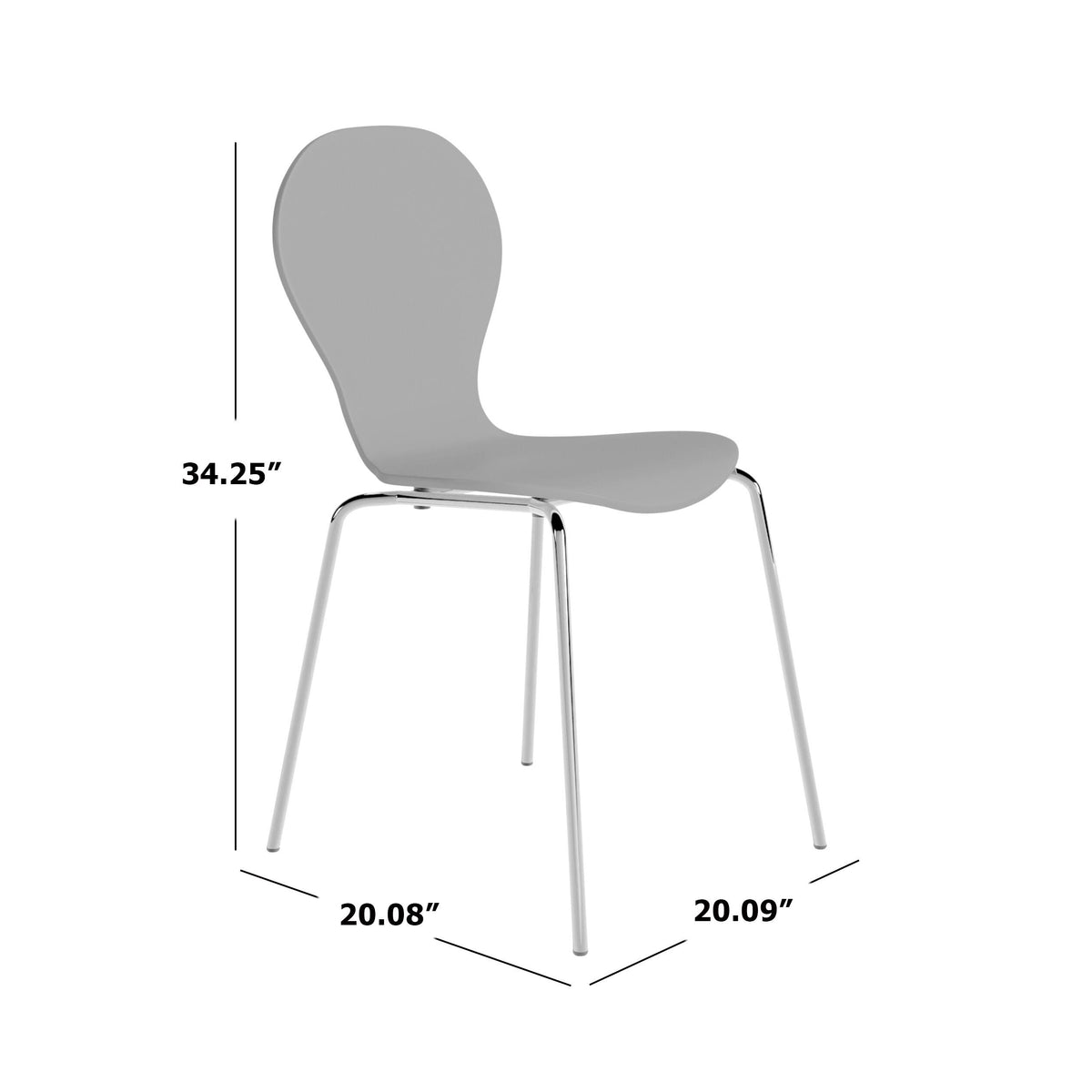 Black Mid Century Modern Dining Chair Set of 4 F5450