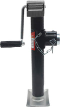 Side Wind Weld-On Pipe-Mount Swivel Trailer Jack 5000 lbs 10 Inches Vertical Travel A3 Steel Pack of 2 H990