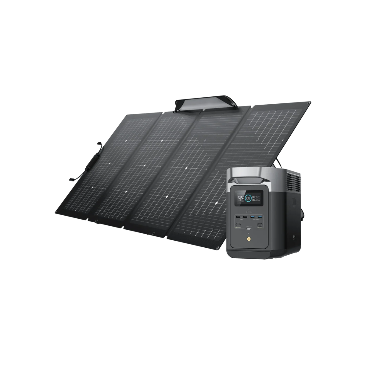 Portable Power Station and Bifacial Portable Solar Panel E8167