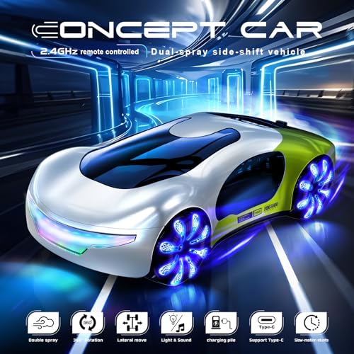 Remote Control Stunt Car with Light Spray & Sound U75589