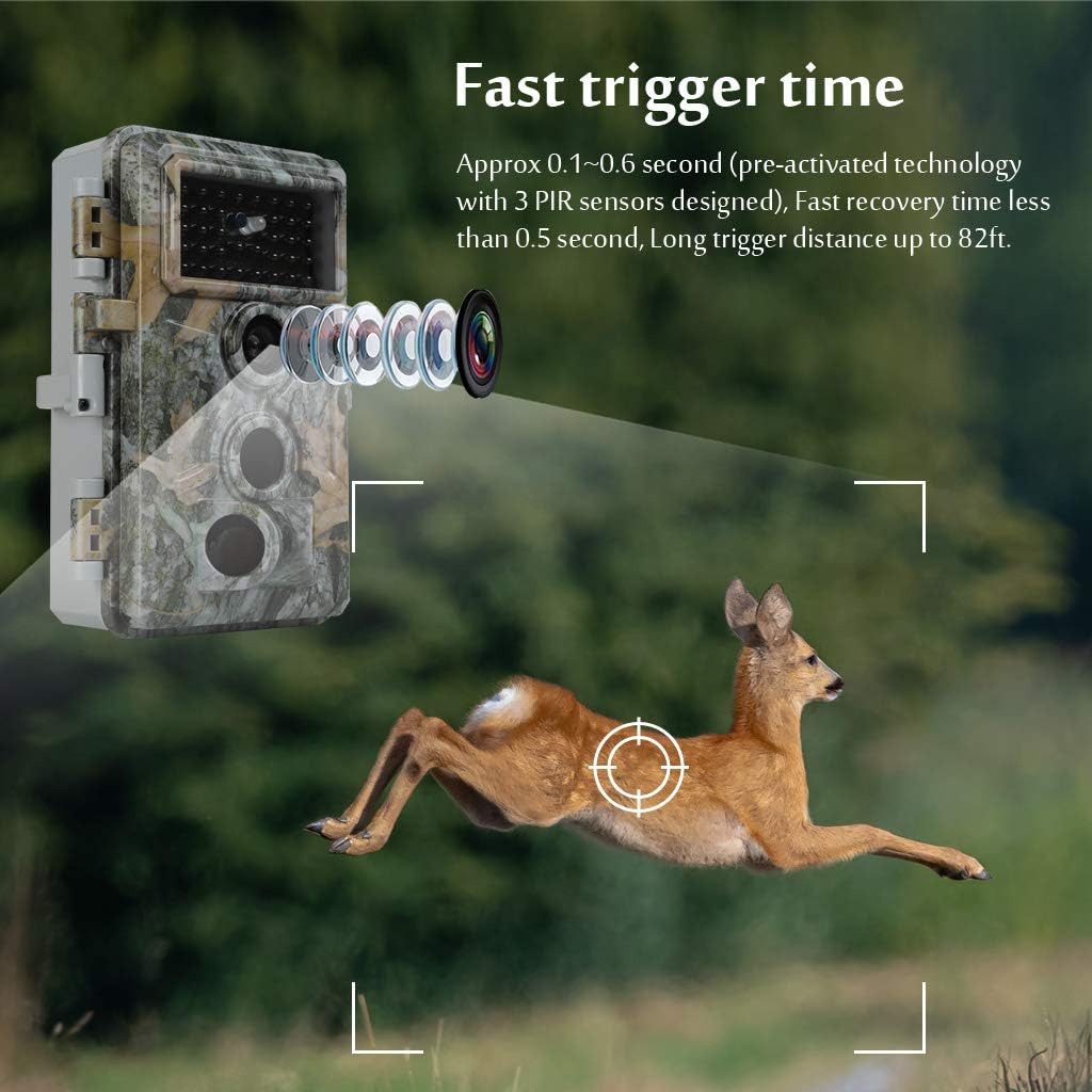 20MP 1080P Night Vision Motion Detection IP66 Waterproof Trail & Hunting Camera Pack of 2 P92139