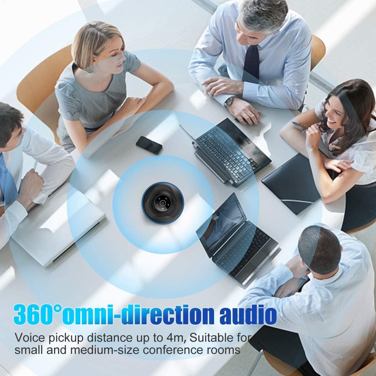 Bluetooth Speakerphone with 4 AI Noise Cancellation Mics X957