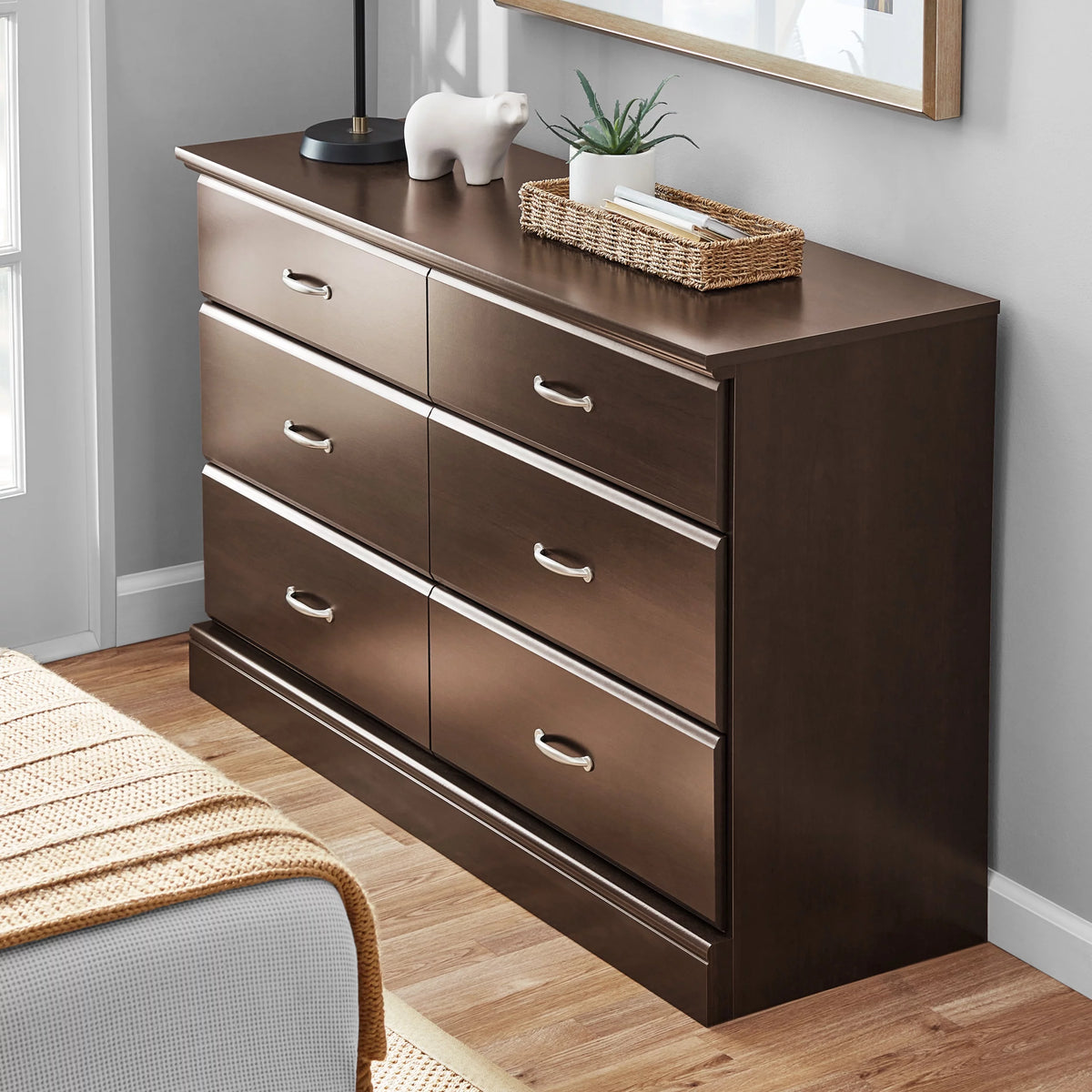 6 Drawer Espresso Dresser R104