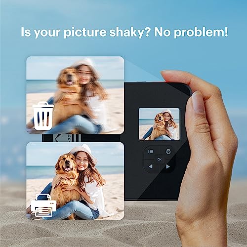 2-in-1 Instant Camera and Photo Printer 3x3 inches Yellow E591218