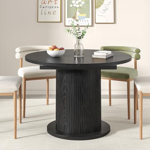 Round Dining Table for 2 with Wood Strip Base E646353