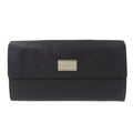 Pre-Owned Black Leather Long Wallet H90299