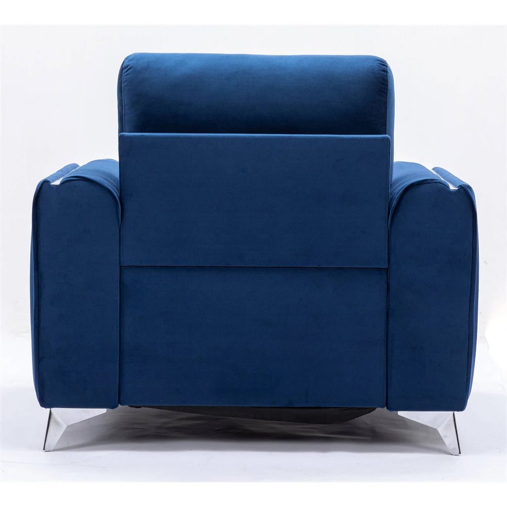 Blue Velvet Upholstered Wooden Frame Chair L2252