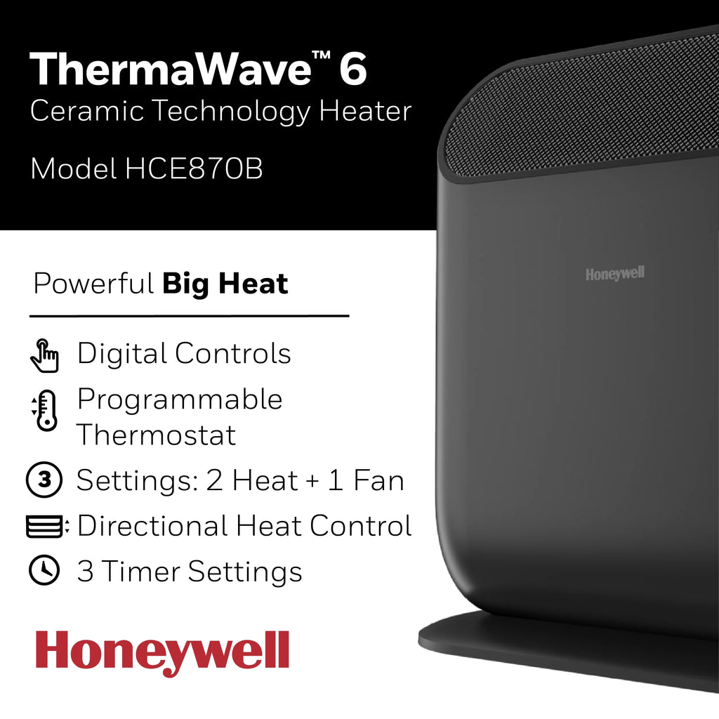 Ceramic Personal Heater Black D7763