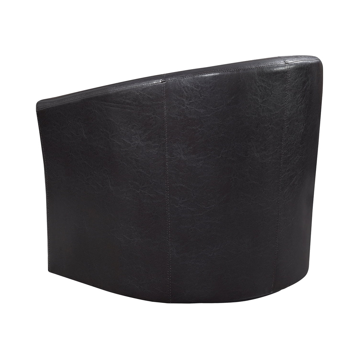 Dark Brown Upholstery Sloped Arm Swivel Accent Chair L351688