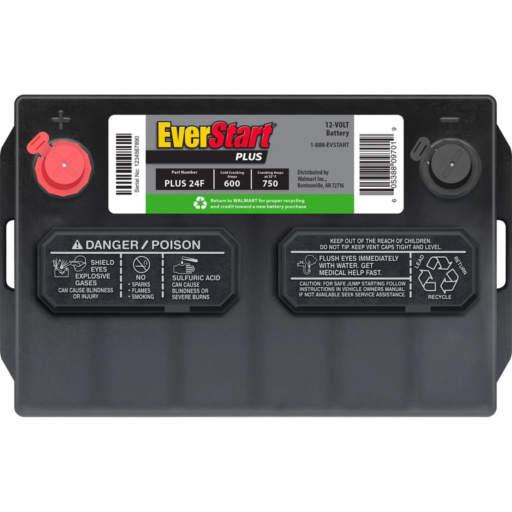 Lead Acid Automotive Battery Group Size 24F 12 Volt 600 CCA V8993