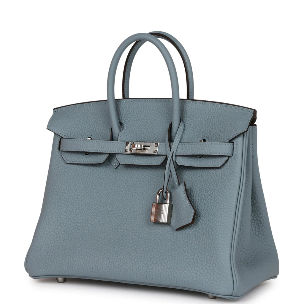 Bleu Lin Togo Palladium Hardware Handbag K64022