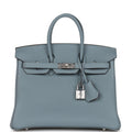 Bleu Lin Togo Palladium Hardware Handbag K64022