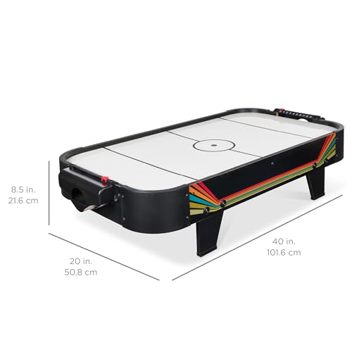 40in Portable Tabletop Air Hockey Arcade Table with 2 Strikers, 2 Pucks A5936