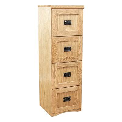 4-Drawer Vertical Filing Cabinet Light Brown F37127