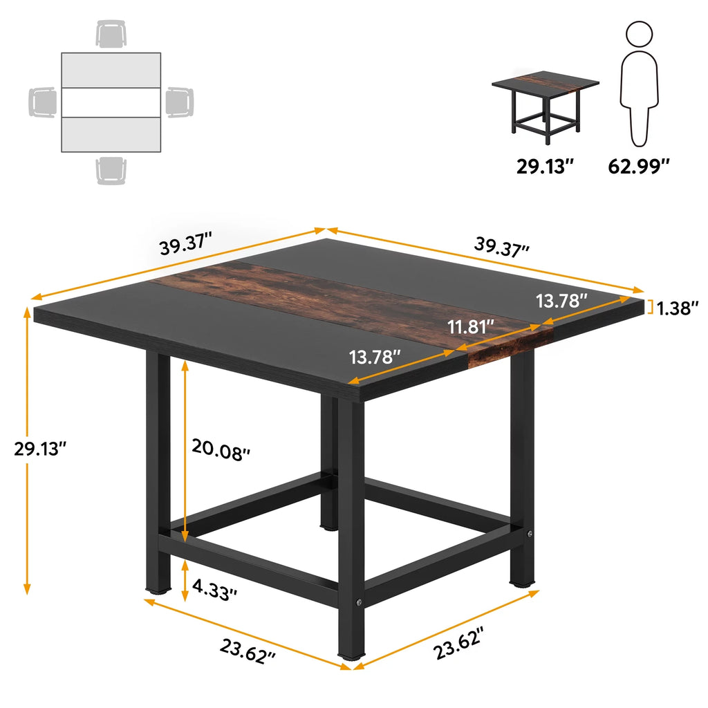 Square Dining Table for 4 People A7652
